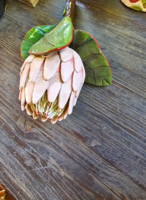 Intricate protea sculpture Intricate protea sculpture crafted by the owner at Clay Magic Studio.