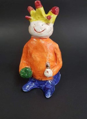 Sculpture of a man Sculpture of a man created by a young student at Clay Magic Pottery Studio.