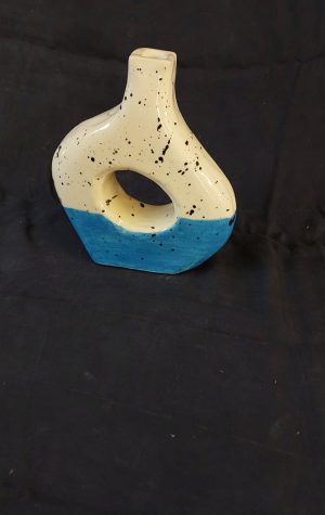 Modern vase by a young student at Clay Magic pottery studio.